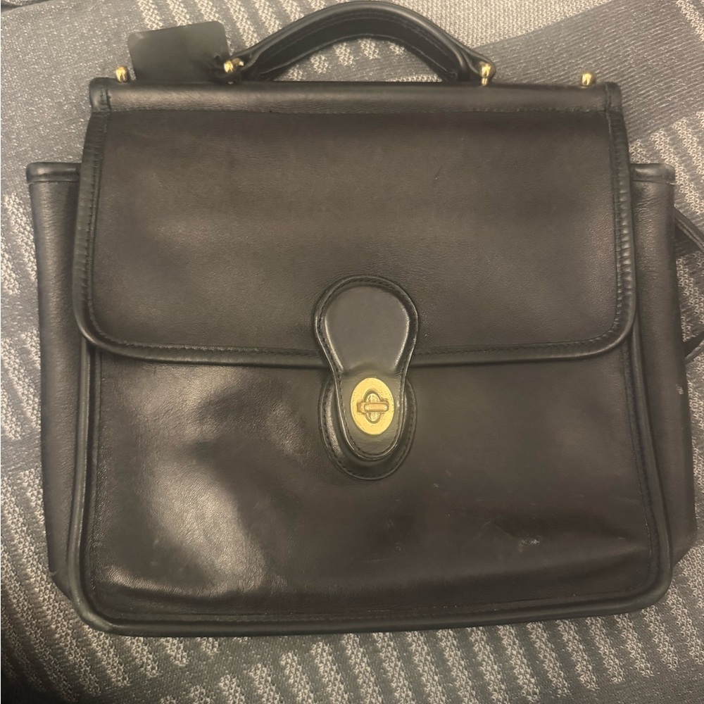 Coach Black Leather Willis Bag